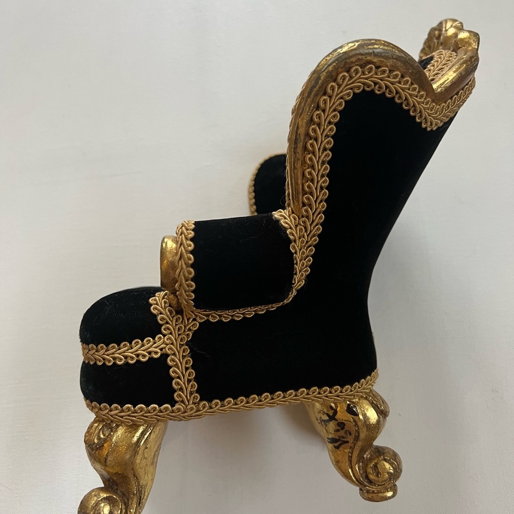 Wayne M. Kleski Gold Base Sofa Black Chair Velvet Vintage Collectors Decor House